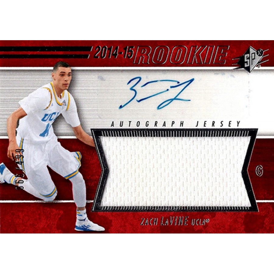 Zach LaVine Signed 2014-15 Upper Deck SPX Rookie Jersey Patch Card